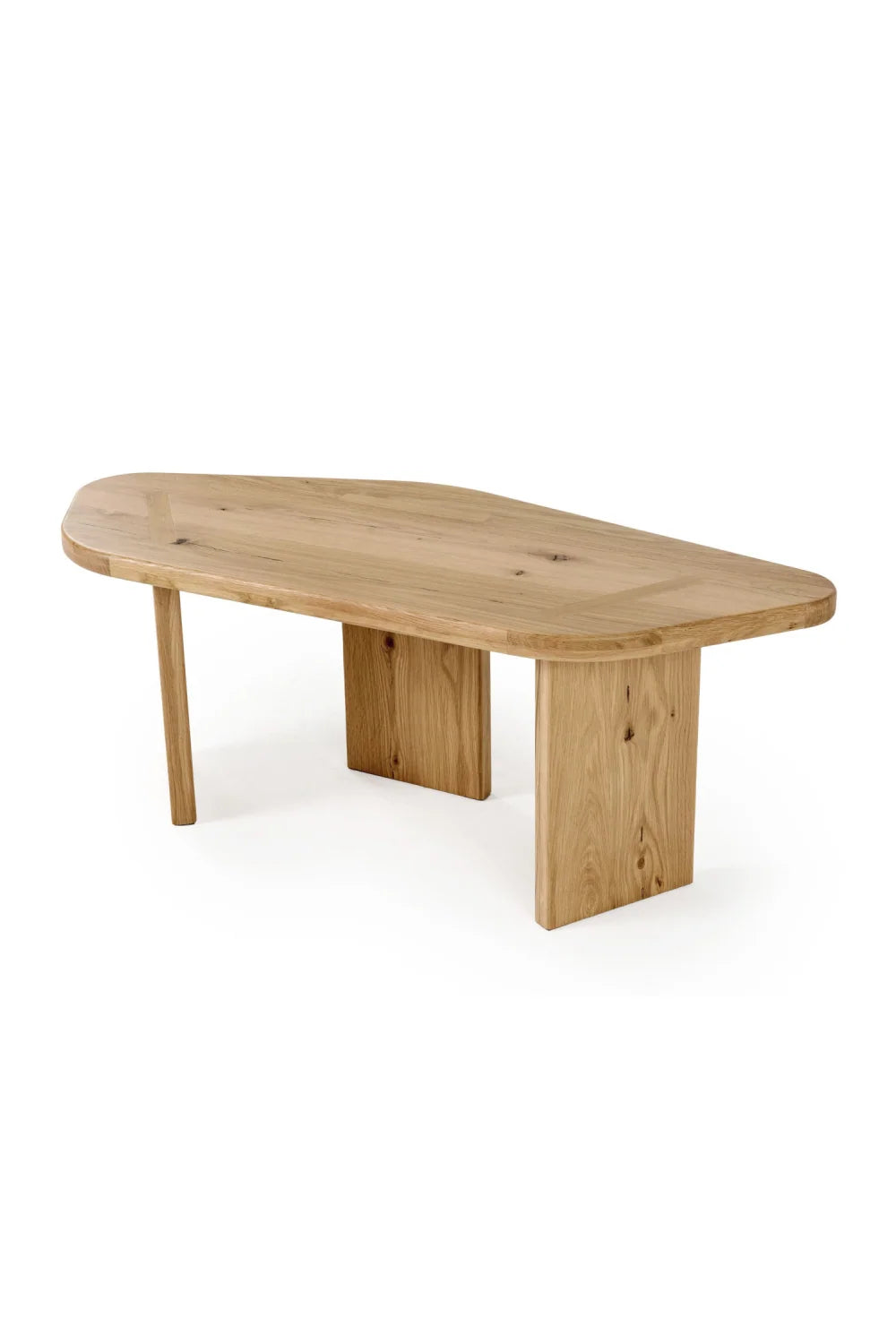 Luxury Natural Oak Coffee Table Set Modern Italian Style for Villa