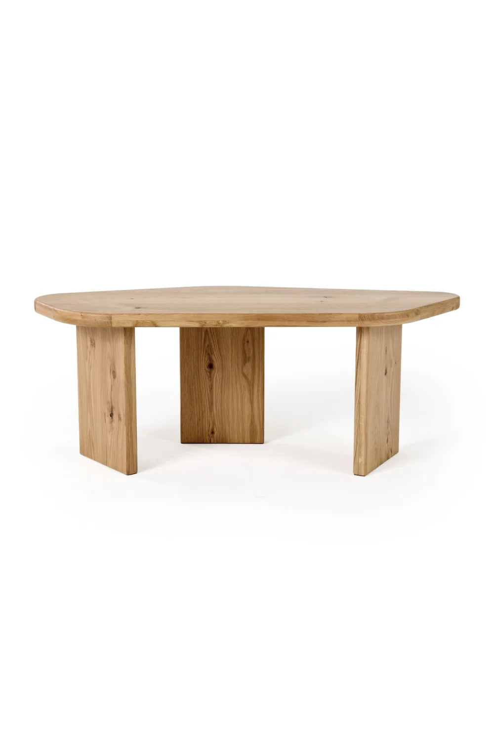 Luxury Natural Oak Coffee Table Set Modern Italian Style for Villa