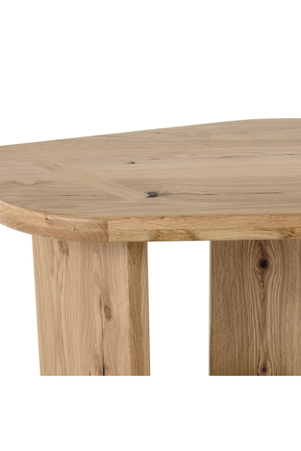 Luxury Natural Oak Coffee Table Set Modern Italian Style for Villa