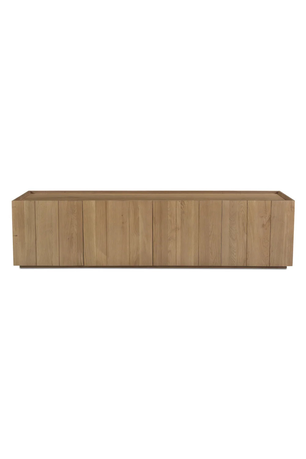 Luxury Natural Oak Media Cabinet Modern Italian Style for Villa