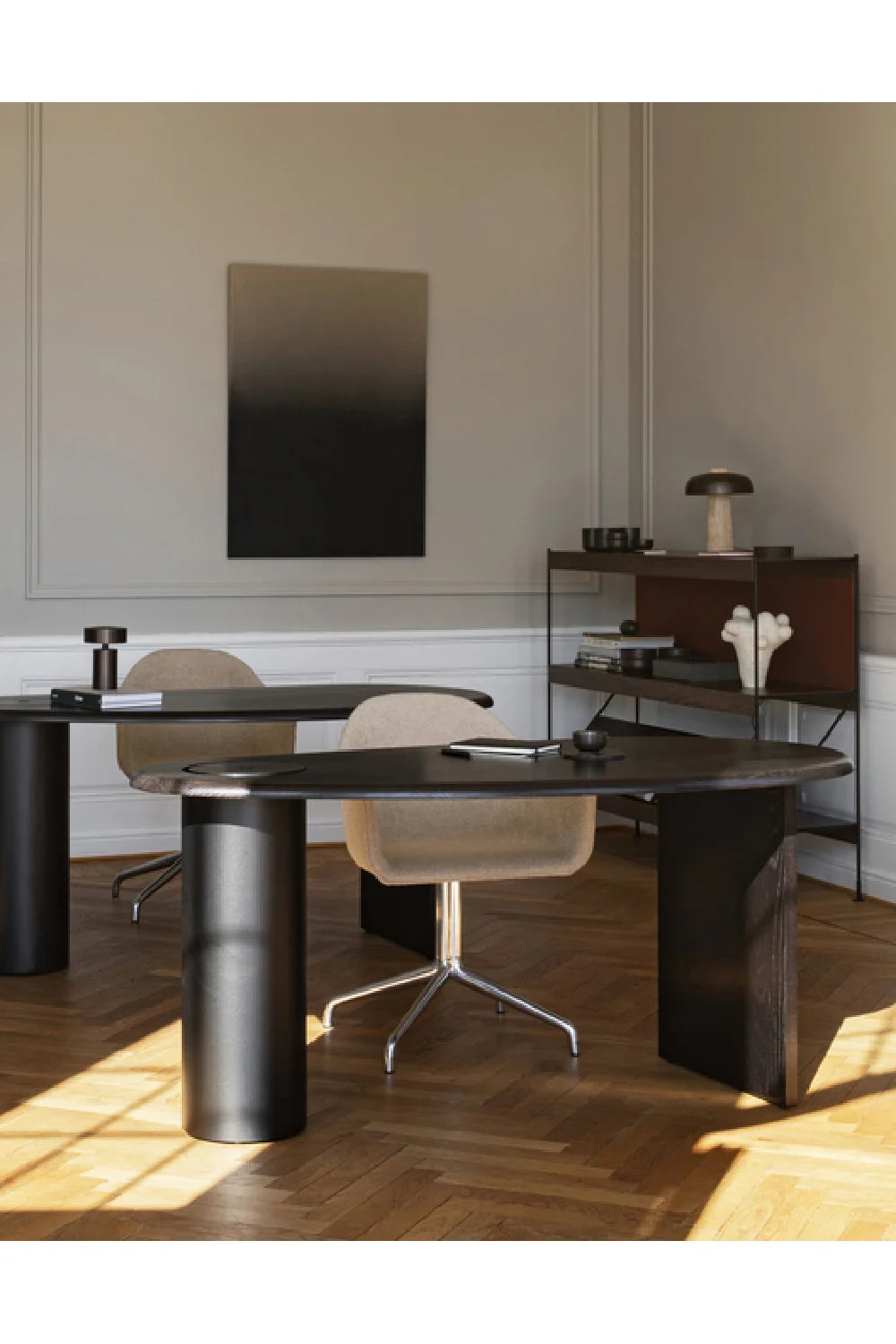 Luxury Natural Oak Modern Desk European Style for Villa
