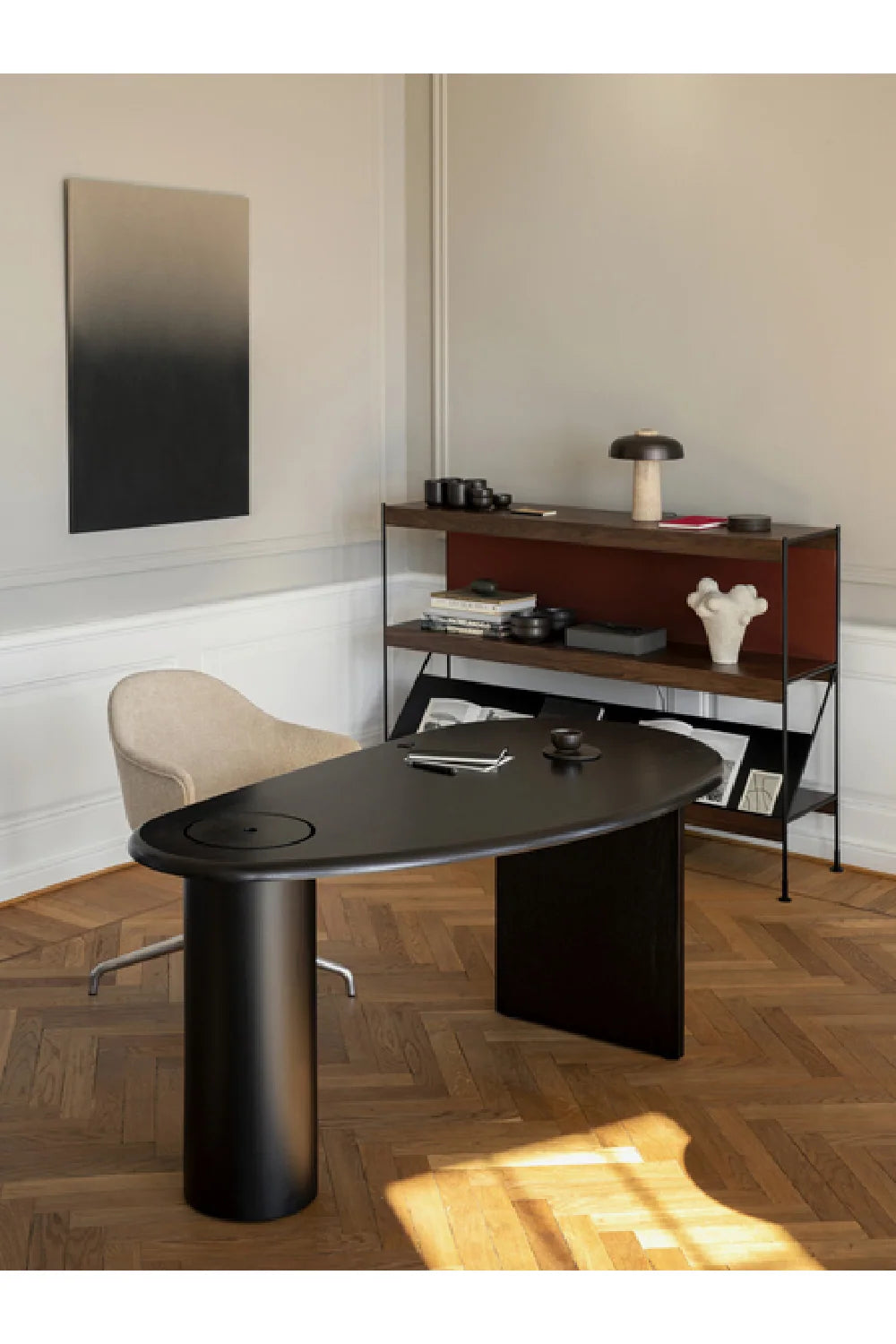 Luxury Natural Oak Modern Desk European Style for Villa
