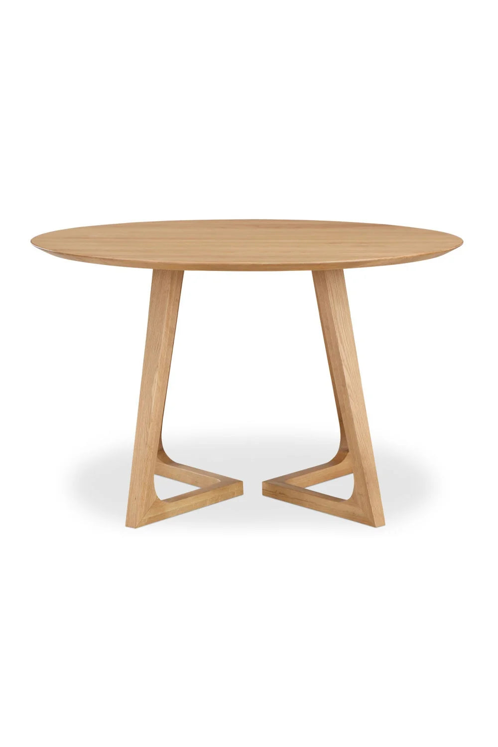 Luxury Natural Oak Round Dining Table Modern Italian Style for Villa
