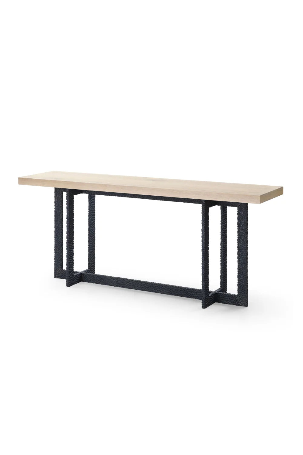 Luxury Natural Oak Veneer Console Table Modern Italian Style for Villa