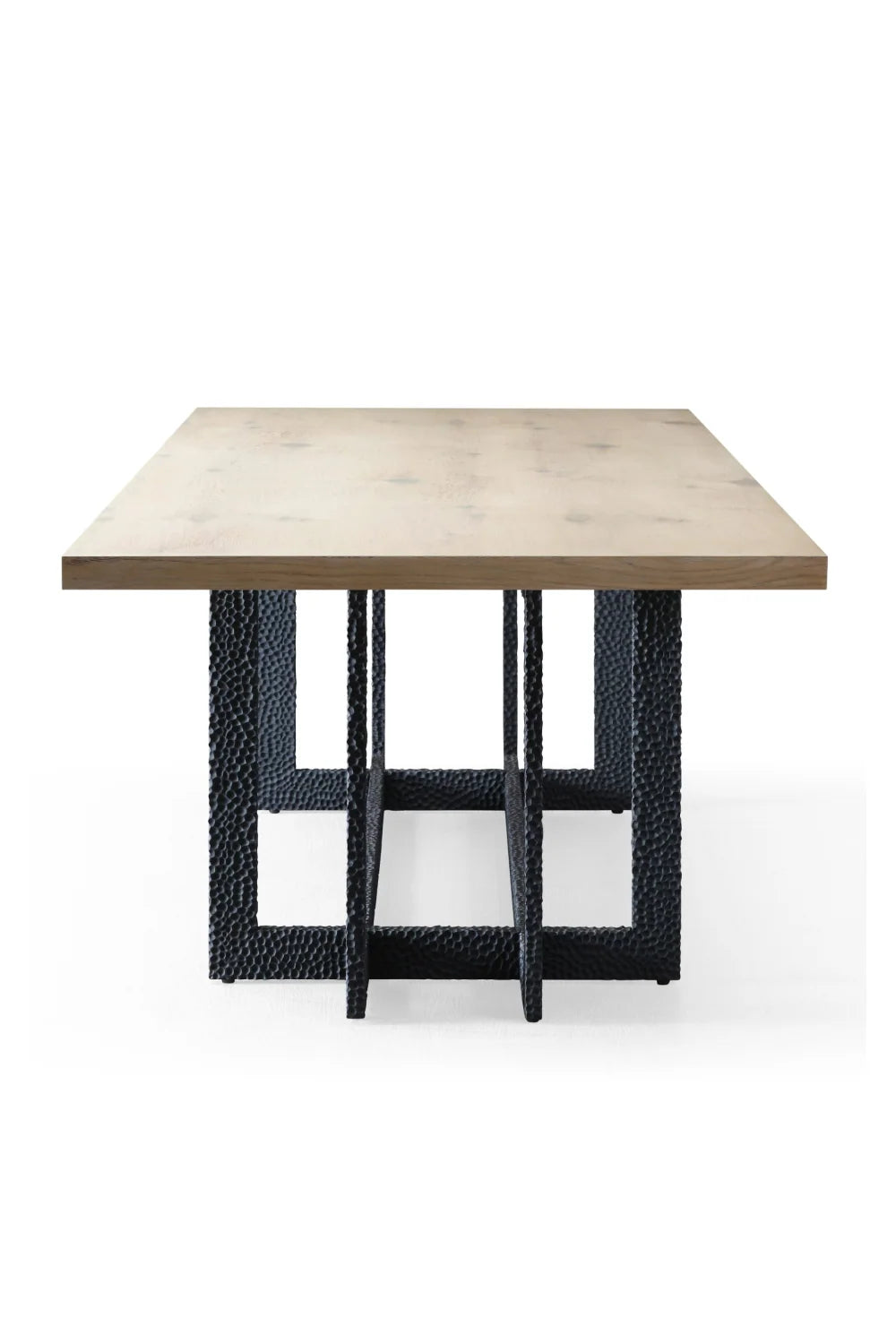 Luxury Natural Oak Veneer Dining Table Modern Italian Style for Villa