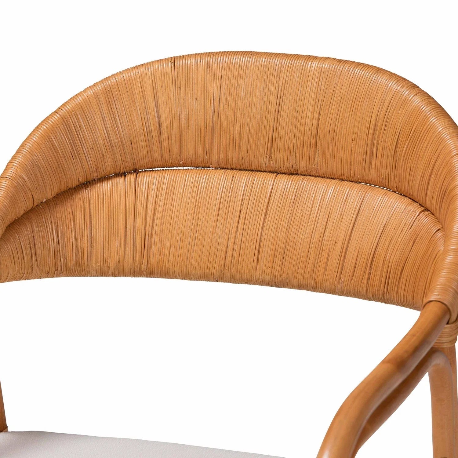Luxury Natural Rattan Armchair Modern Italian Style for Villa