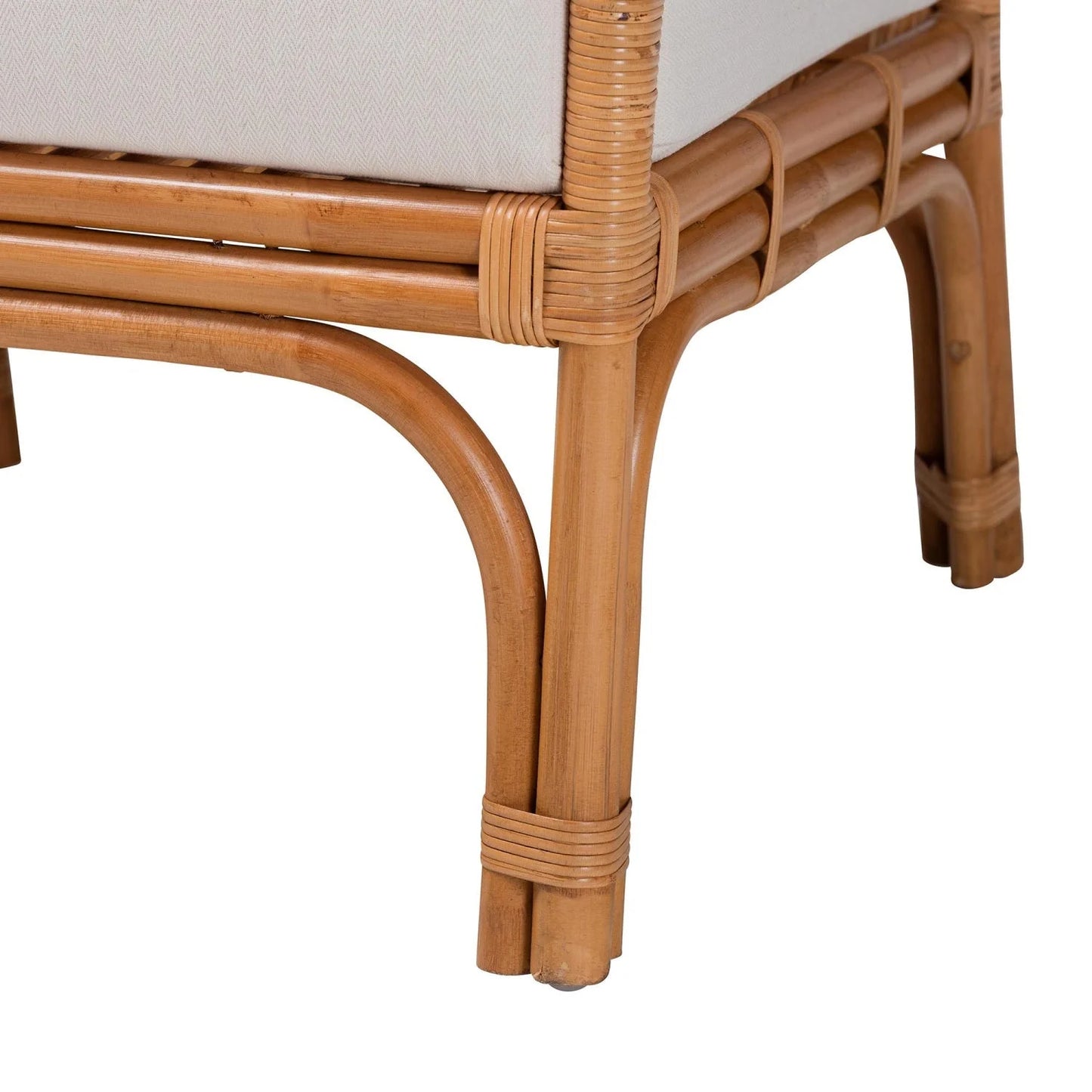 Luxury Natural Rattan Armchair Modern Italian Style for Villa