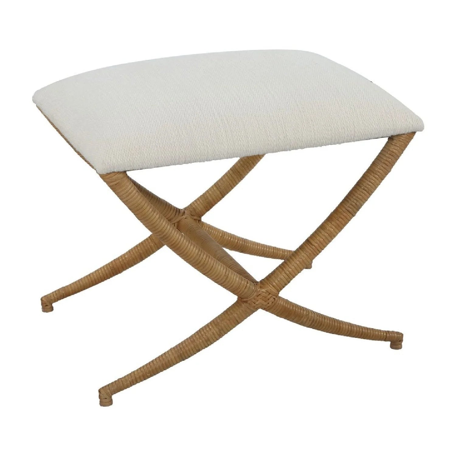 Luxury Natural Rattan Bench European Style for Villa