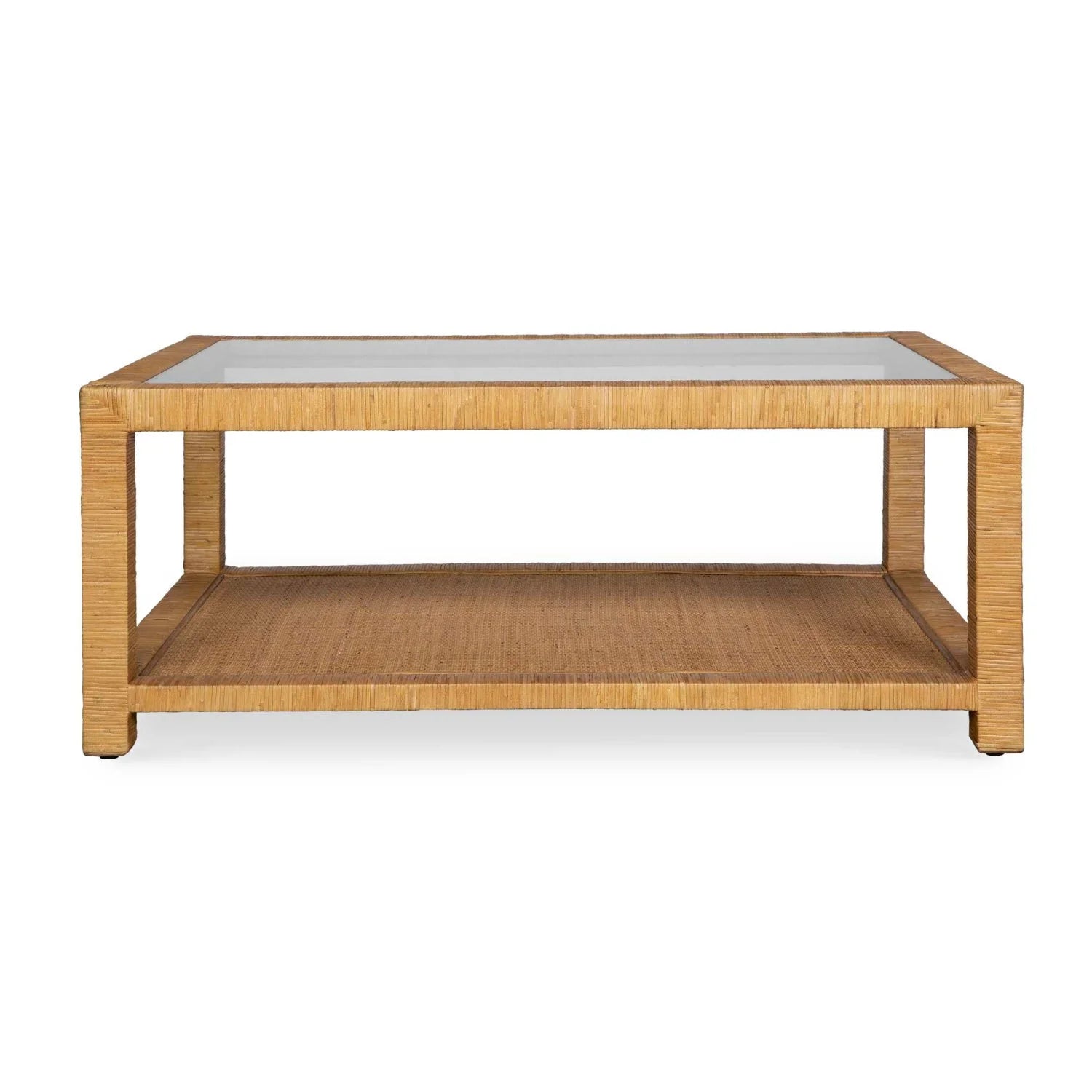 Luxury Natural Rattan Coffee Table Modern Italian Style for Villa