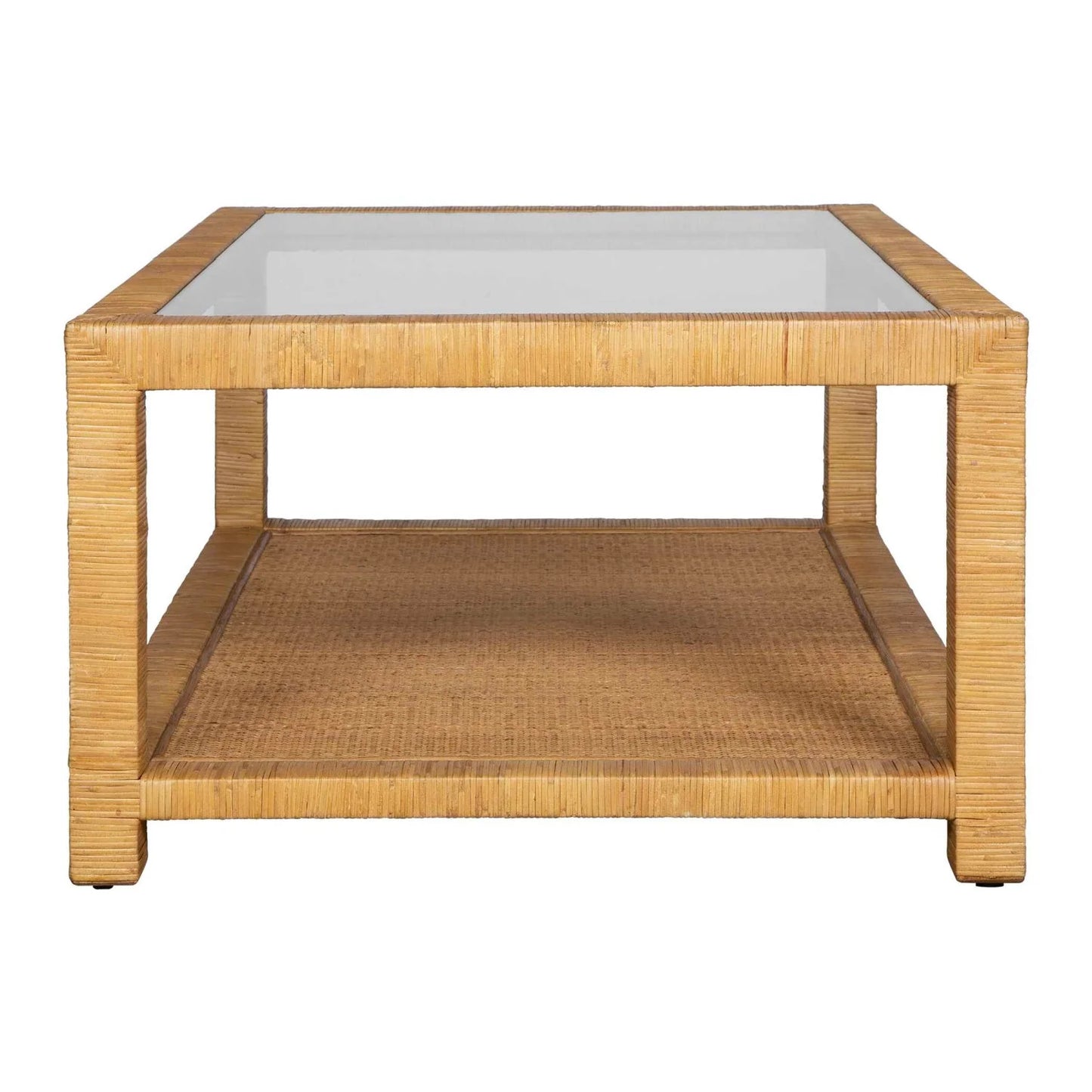 Luxury Natural Rattan Coffee Table Modern Italian Style for Villa