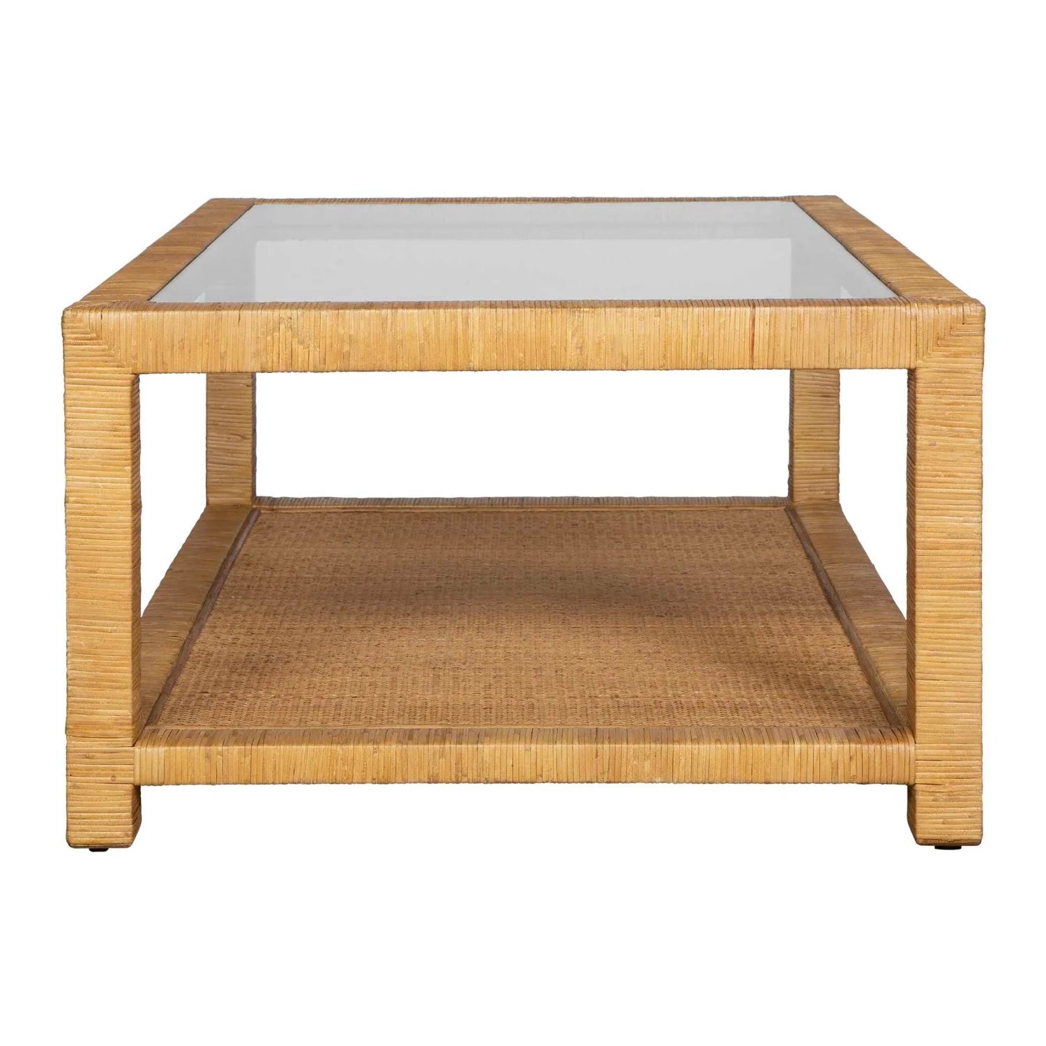 Luxury Natural Rattan Coffee Table Modern Italian Style for Villa