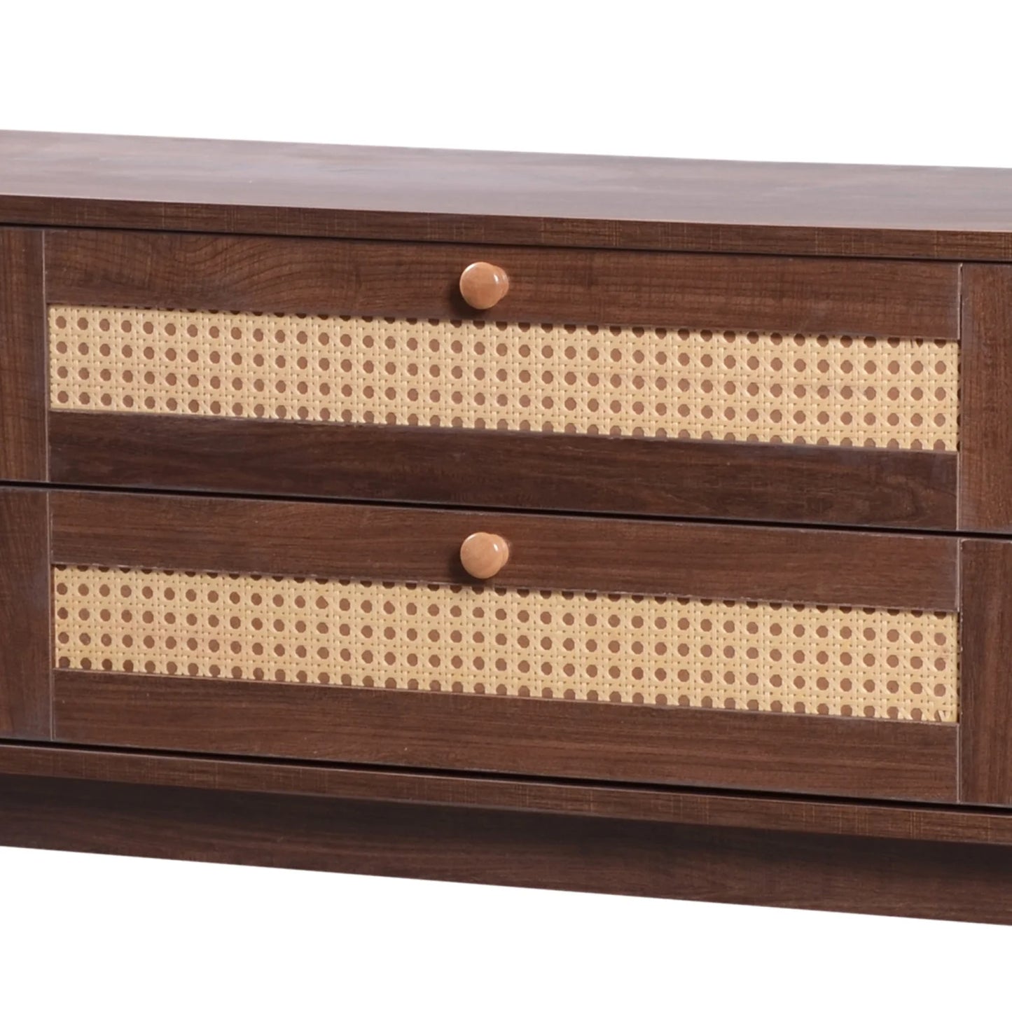 Luxury Natural Rattan Media Unit Modern Italian Style for Villa