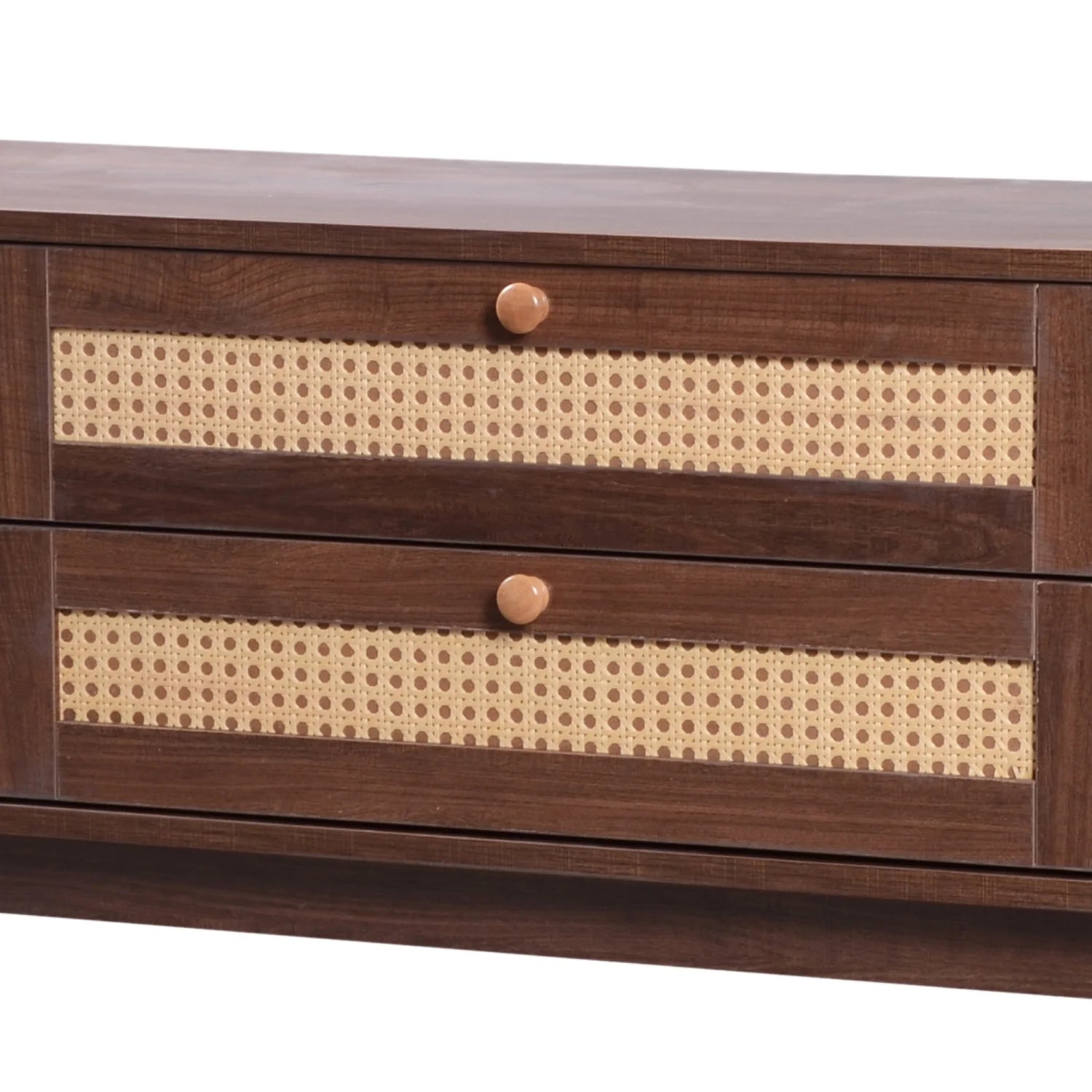 Luxury Natural Rattan Media Unit Modern Italian Style for Villa
