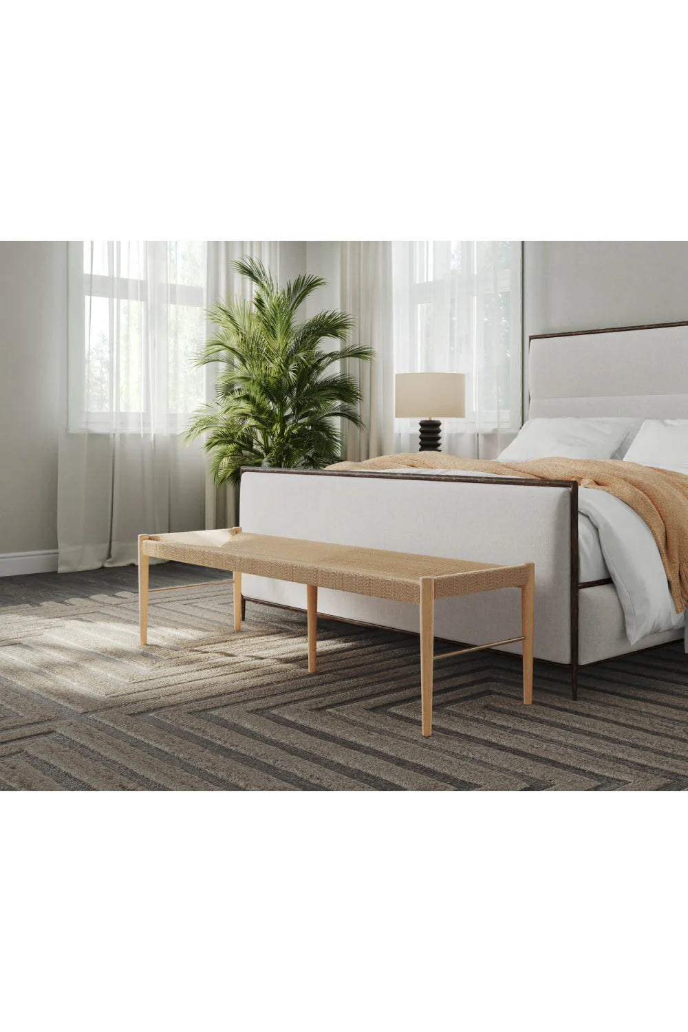 Luxury Natural Rope Bench European Style for Villa