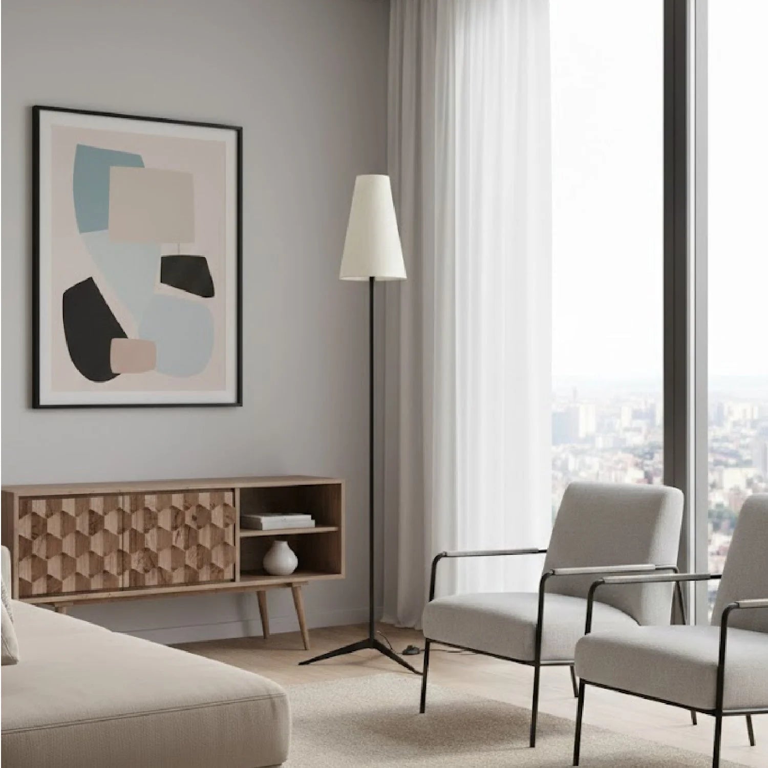 Luxury Natural Sheesham Media Cabinet Modern Italian Style for Villa