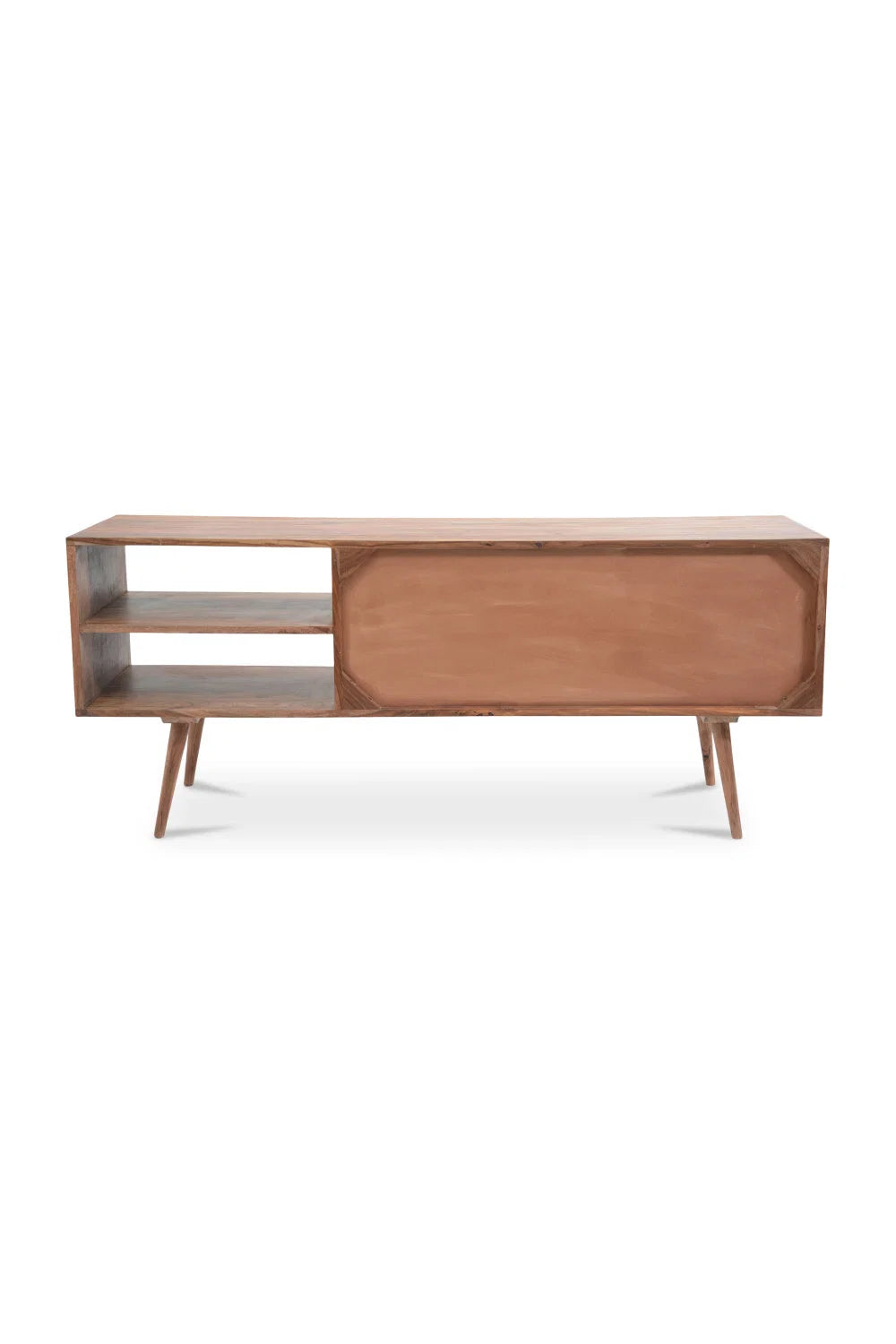 Luxury Natural Sheesham Media Cabinet Modern Italian Style for Villa