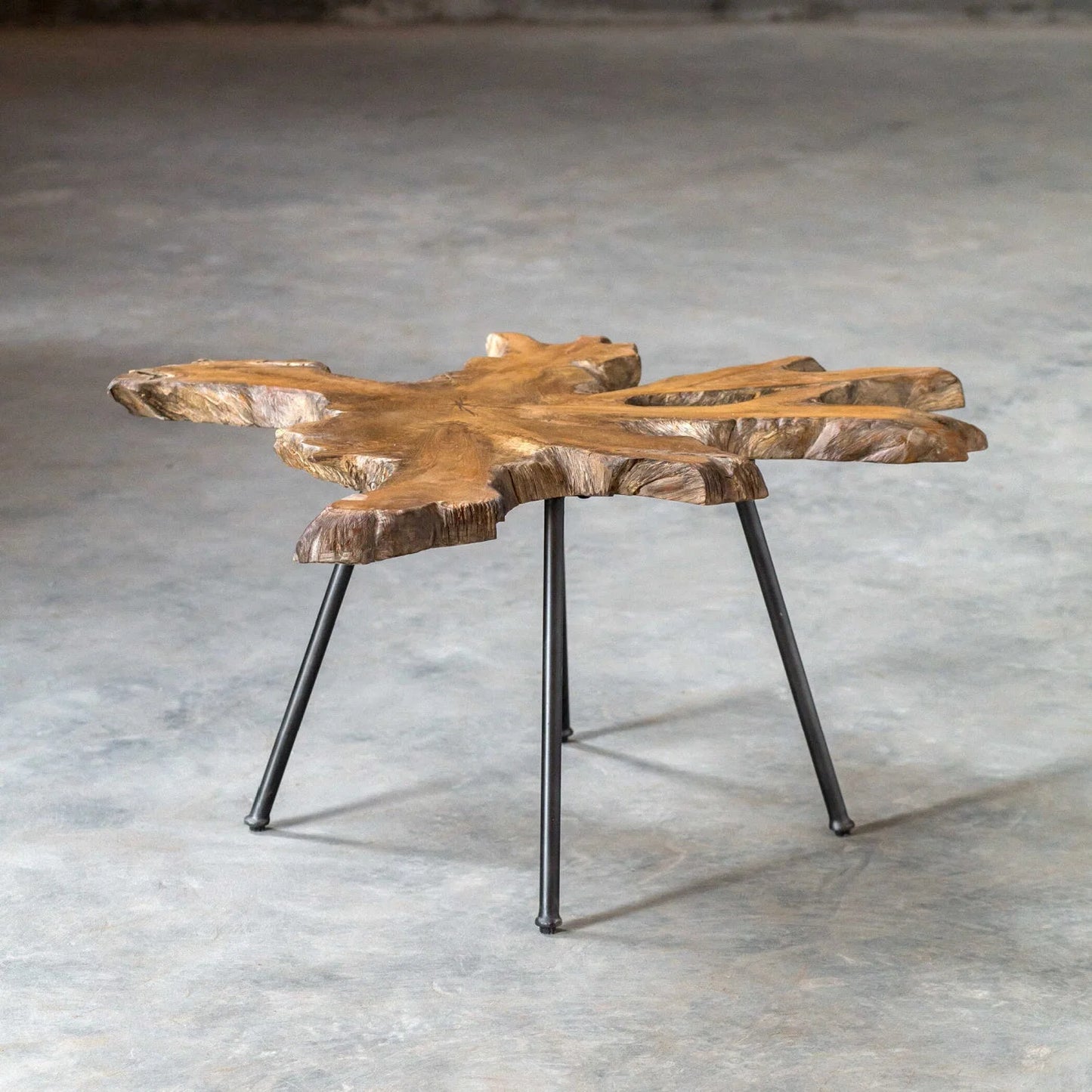 Luxury Natural Teak Coffee Table Modern Italian Style for Villa