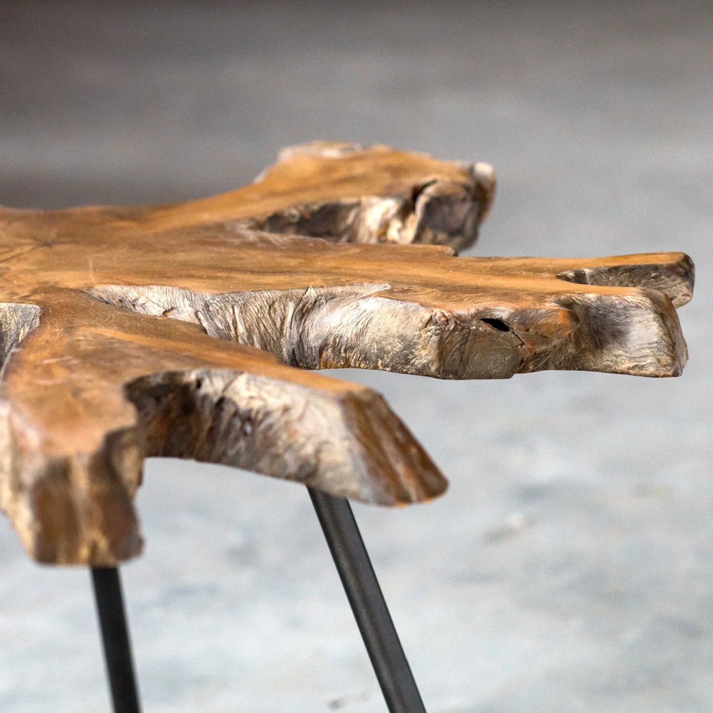 Luxury Natural Teak Coffee Table Modern Italian Style for Villa