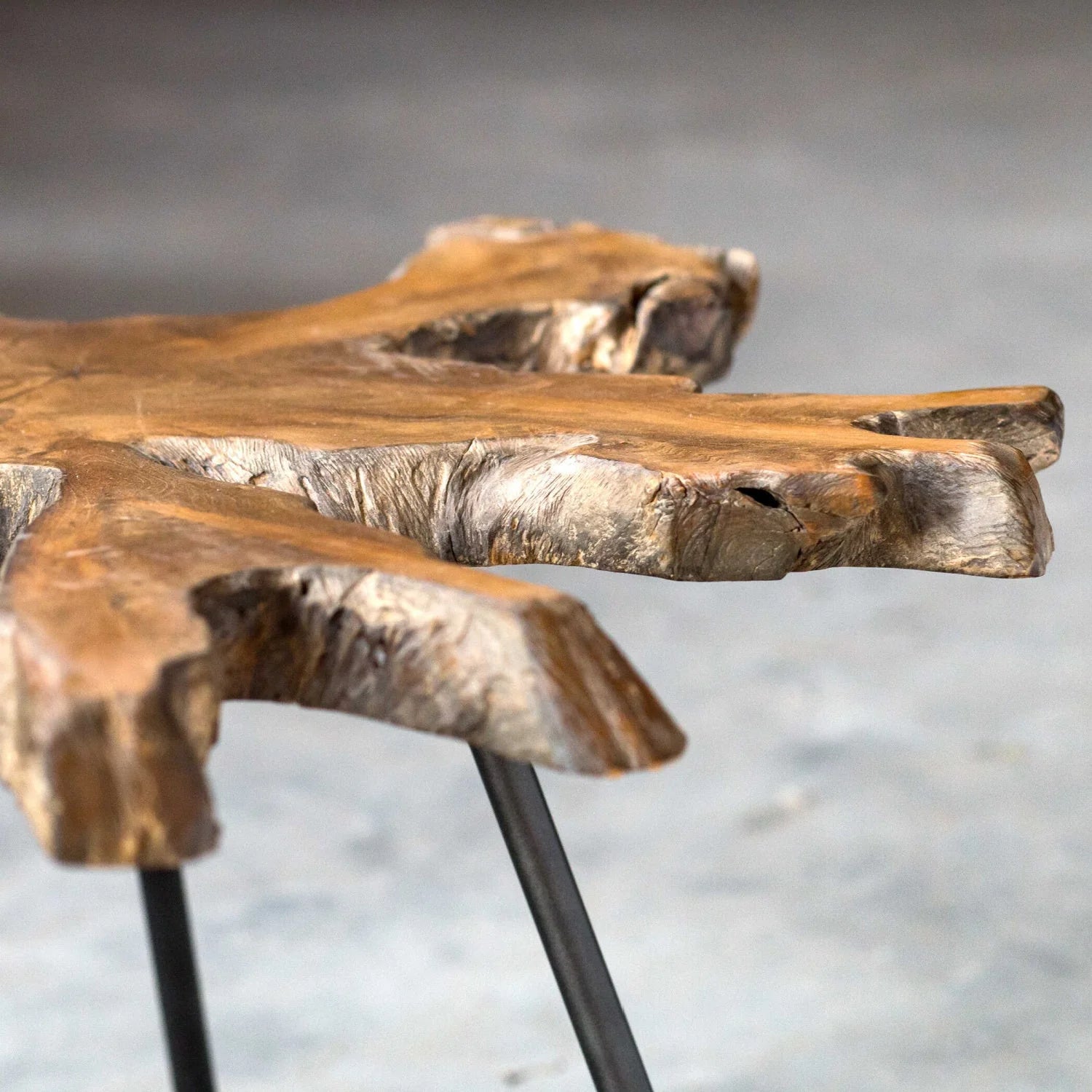Luxury Natural Teak Coffee Table Modern Italian Style for Villa