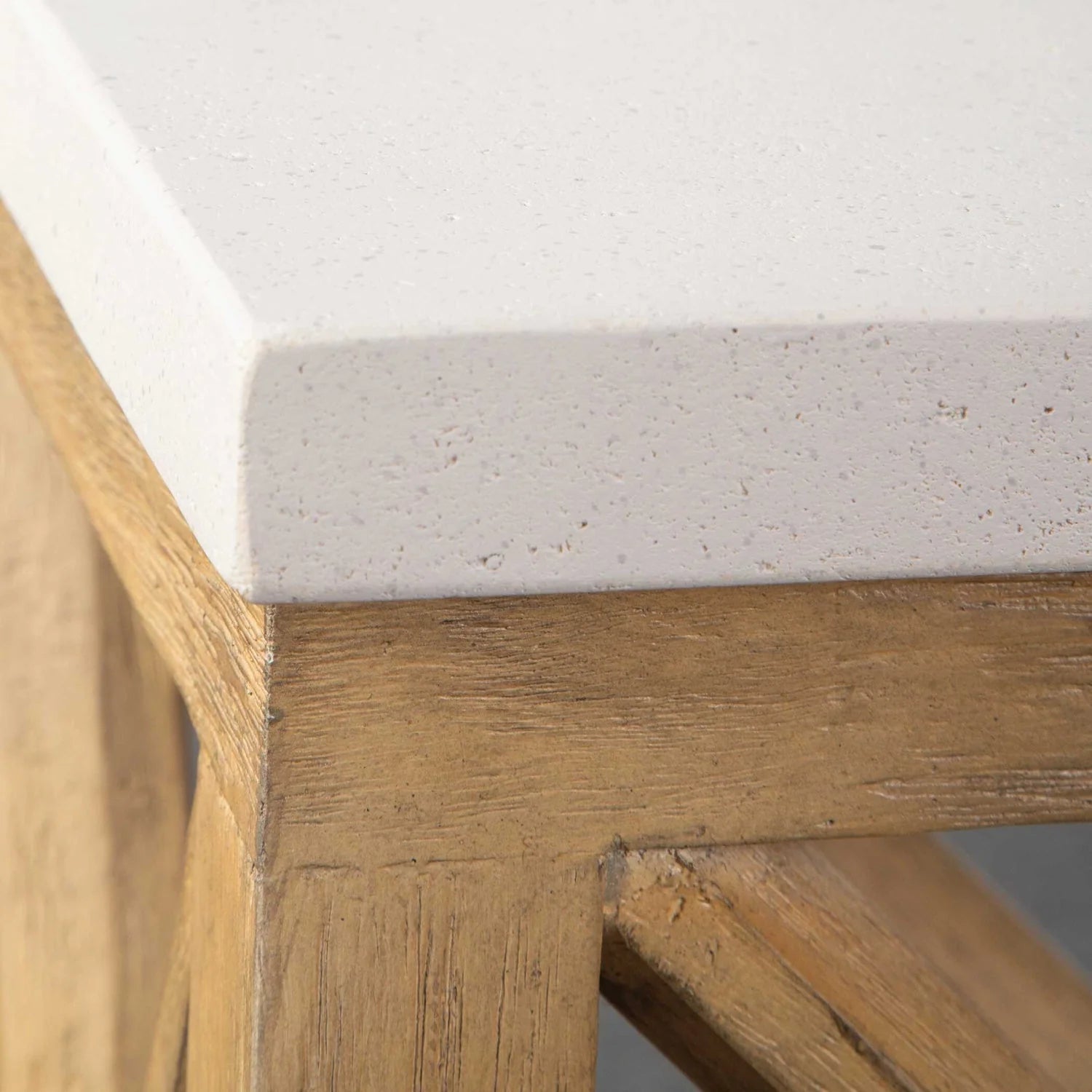 Luxury Natural White Limestone Console Table Modern Italian Style for Villa