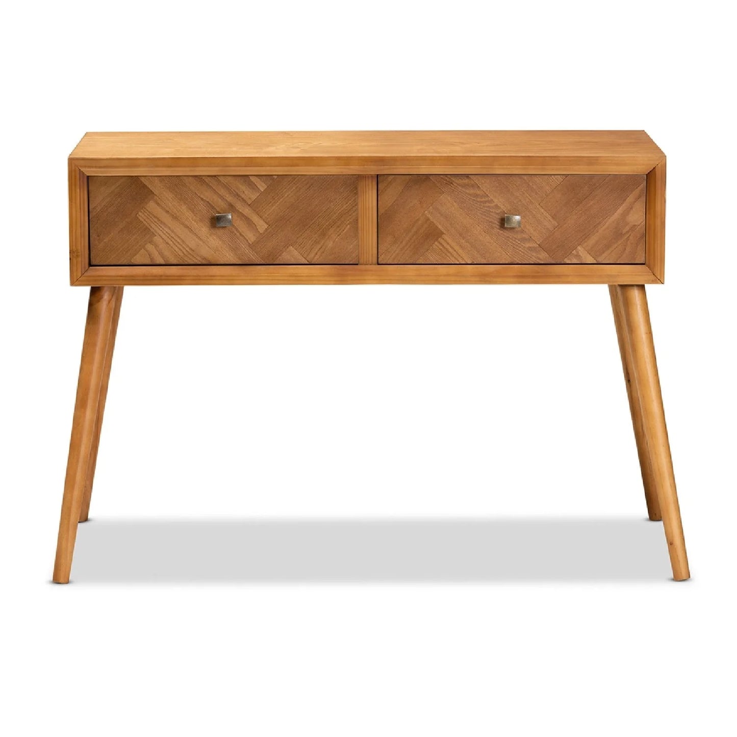 Luxury Natural Wood 2-Drawer Console Table Modern Italian Style for Villa