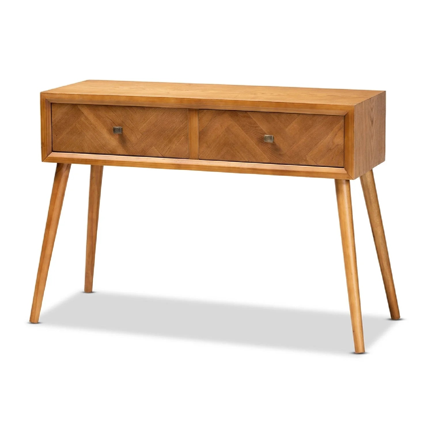 Luxury Natural Wood 2-Drawer Console Table Modern Italian Style for Villa