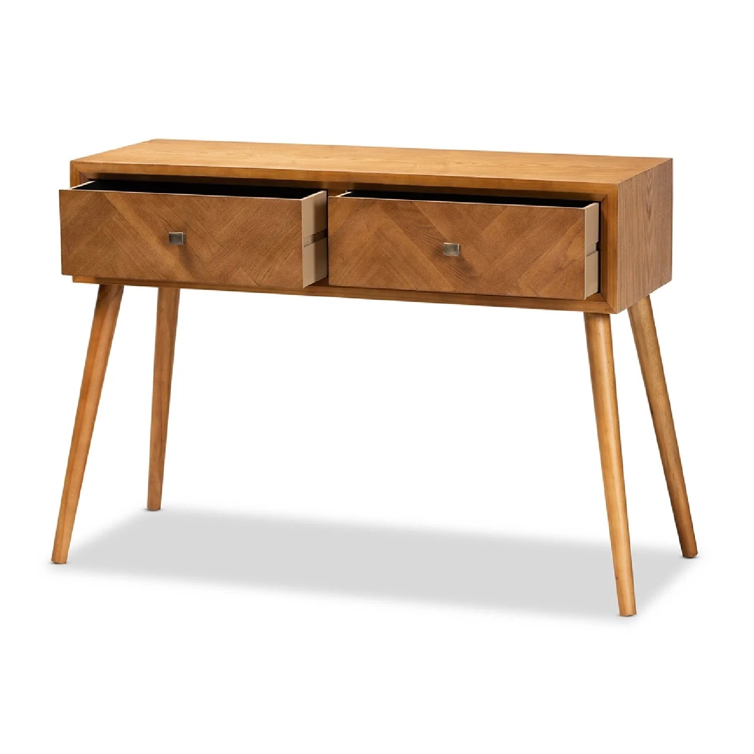 Luxury Natural Wood 2-Drawer Console Table Modern Italian Style for Villa