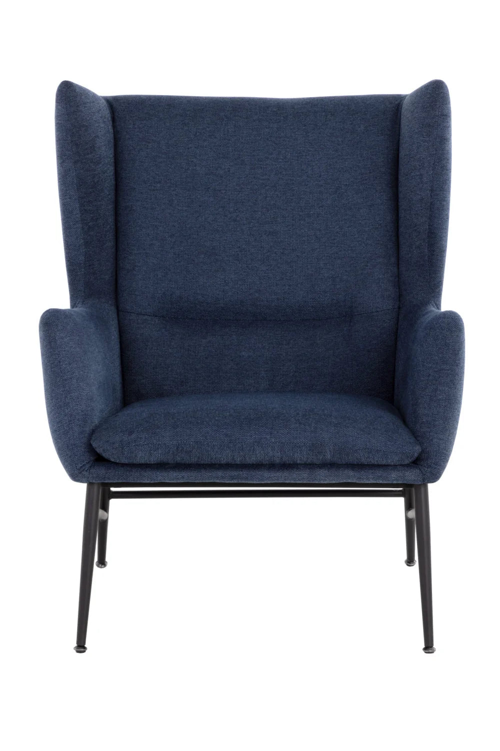Luxury Navy Blue Wingback Lounge Chair European Style for Villa