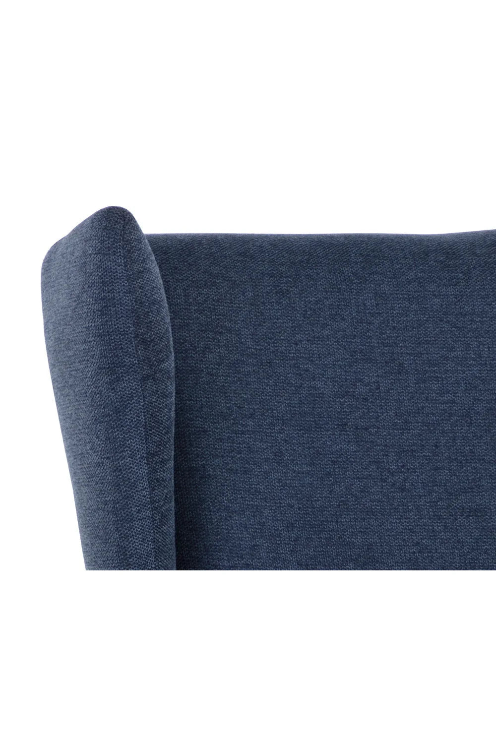 Luxury Navy Blue Wingback Lounge Chair European Style for Villa