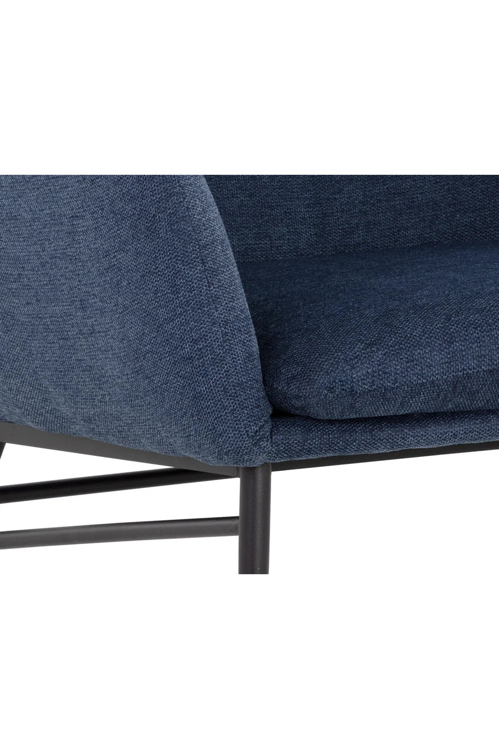 Luxury Navy Blue Wingback Lounge Chair European Style for Villa