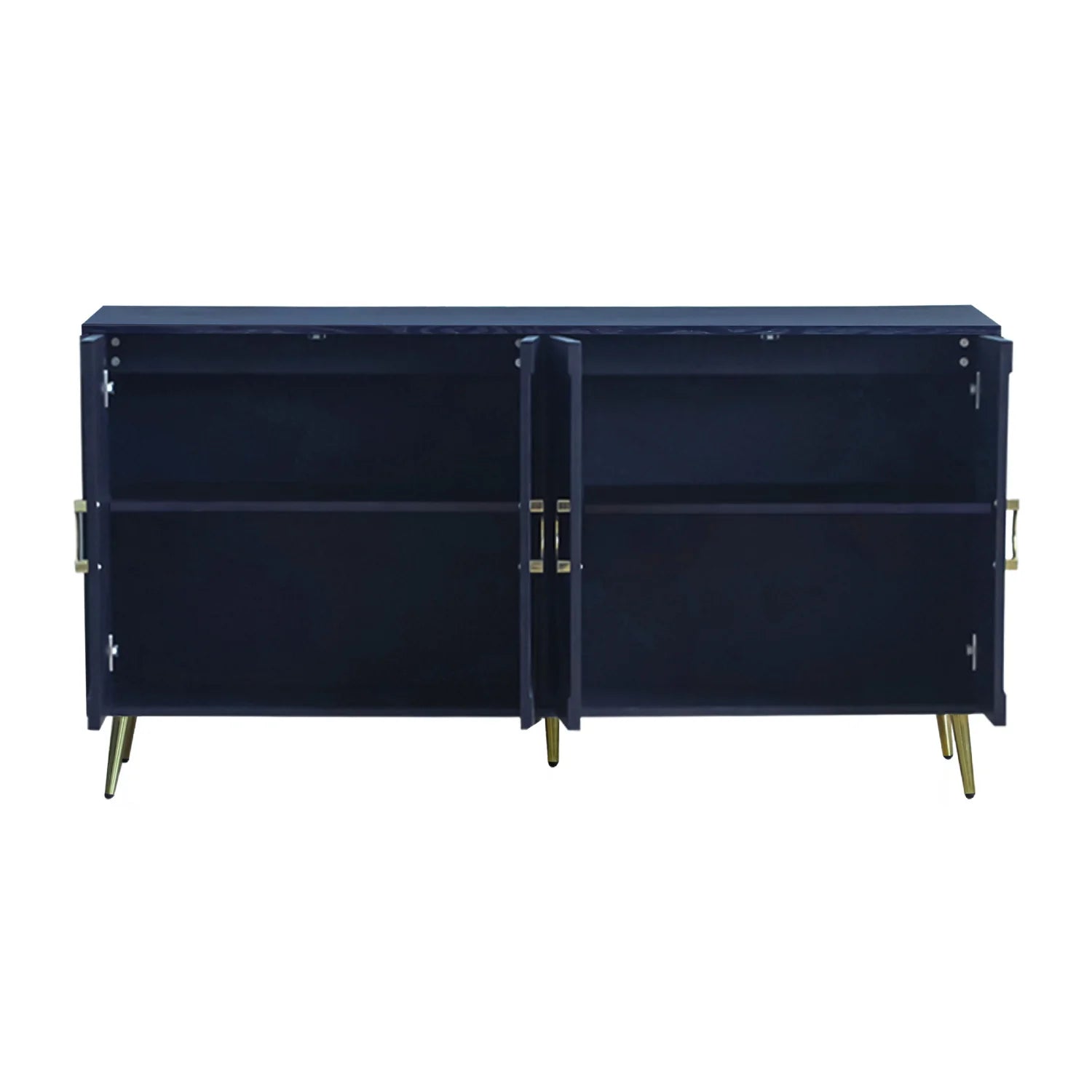 Luxury Navy Blue Wooden Sideboard European Style for Villa