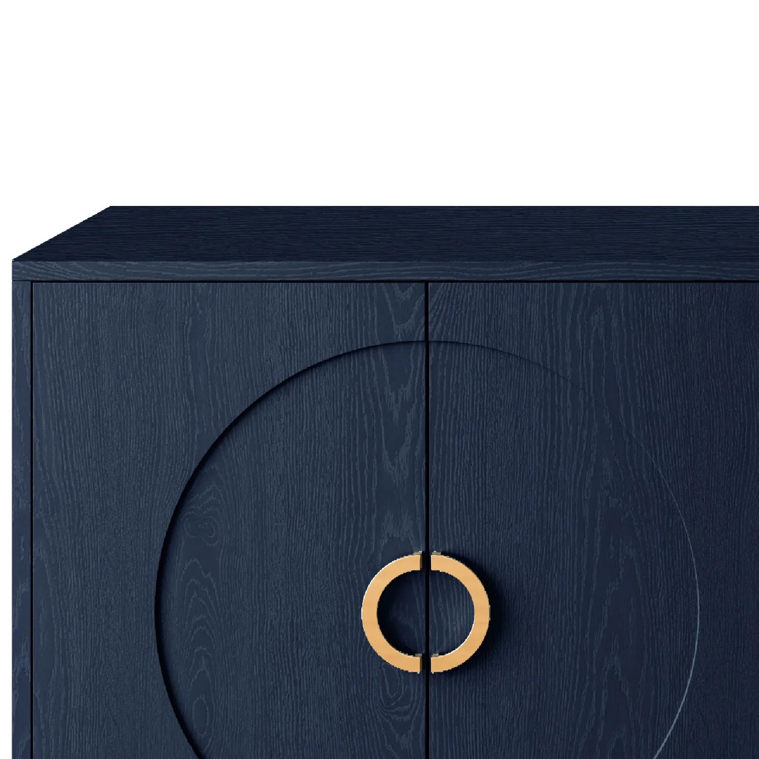 Luxury Navy Blue Wooden Sideboard European Style for Villa