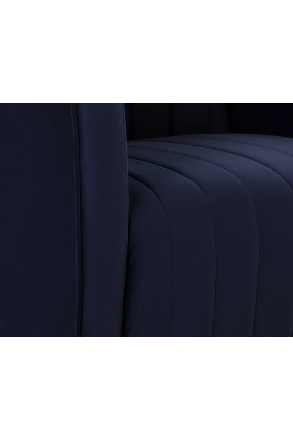Luxury Navy Fabric Swivel Lounge Chair Modern Italian Style for Villa