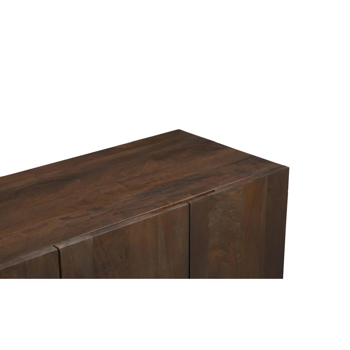 Luxury Neem Wood 6-Door Media Unit Modern Italian Style for Villa