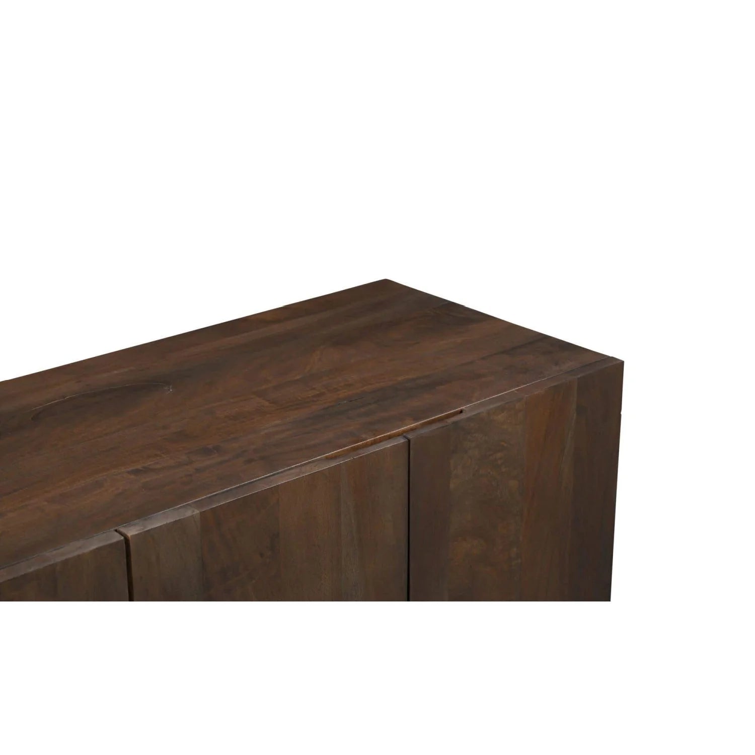 Luxury Neem Wood 6-Door Media Unit Modern Italian Style for Villa