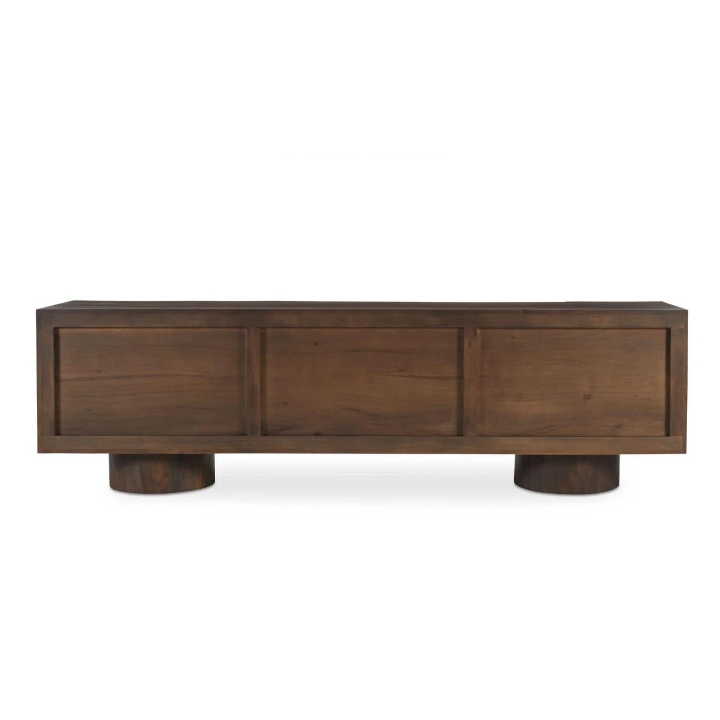 Luxury Neem Wood 6-Door Media Unit Modern Italian Style for Villa