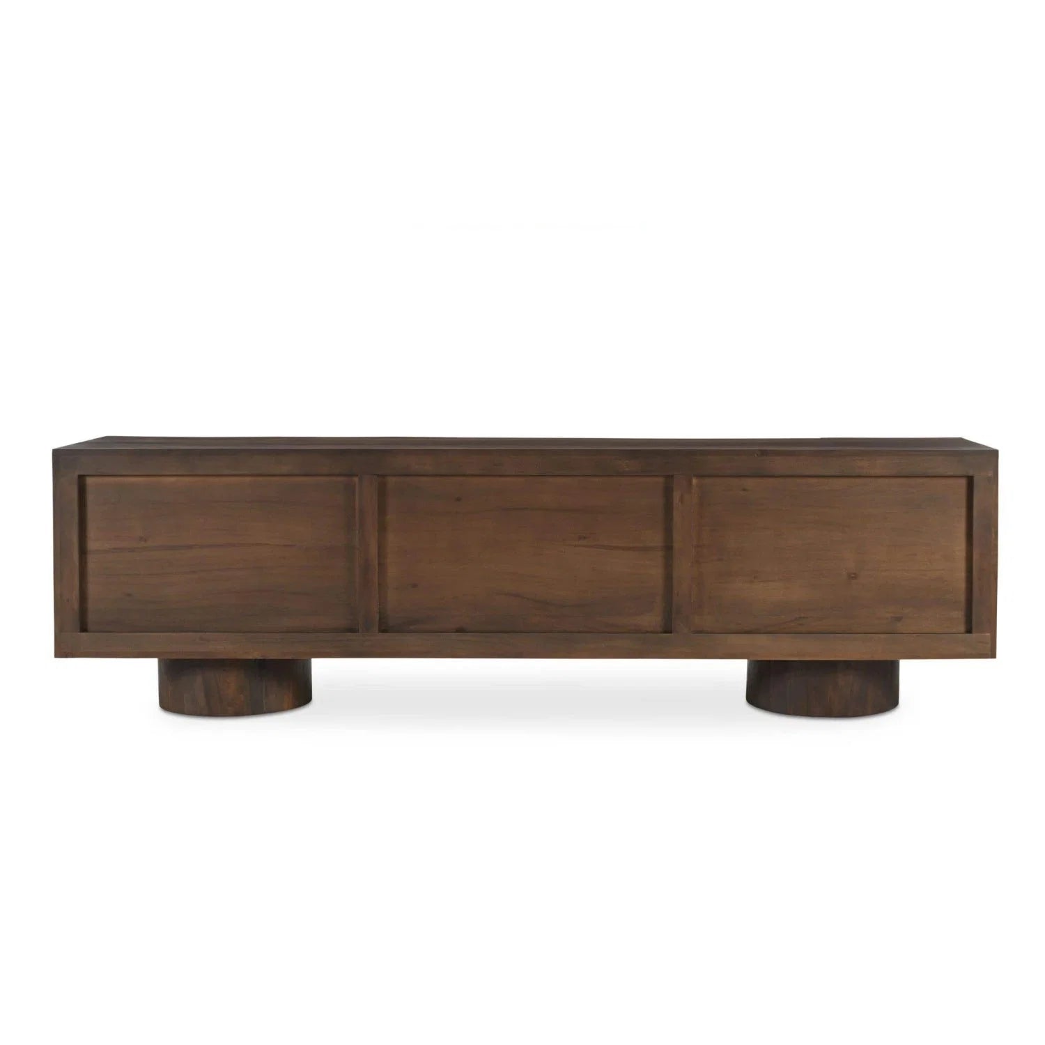 Luxury Neem Wood 6-Door Media Unit Modern Italian Style for Villa