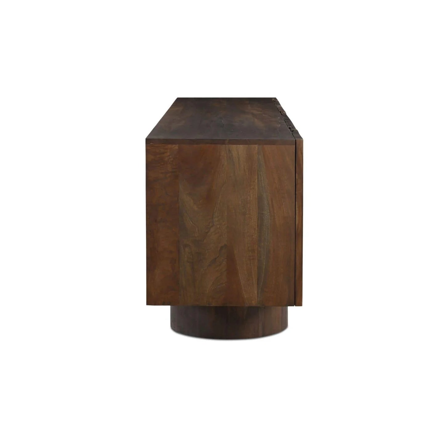 Luxury Neem Wood 6-Door Media Unit Modern Italian Style for Villa