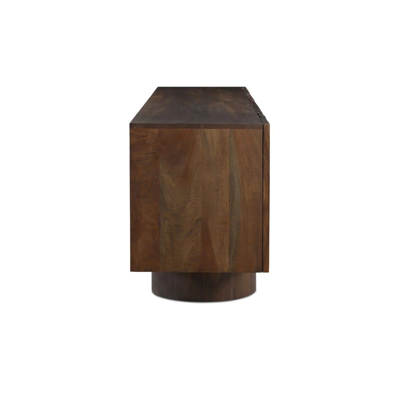 Luxury Neem Wood 6-Door Media Unit Modern Italian Style for Villa