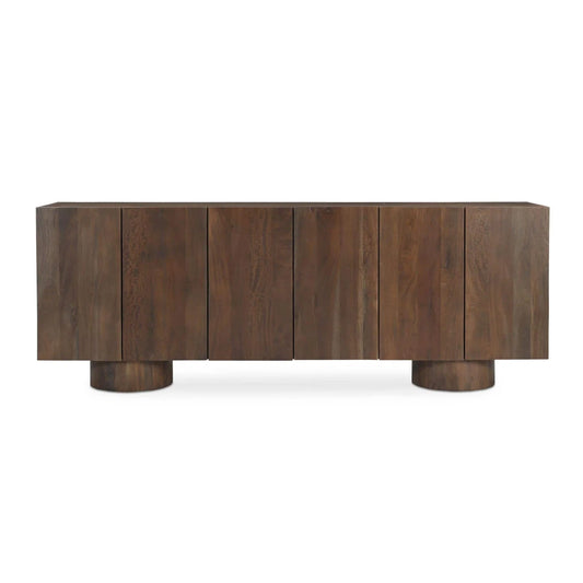 Luxury Neem Wood 6-Door Sideboard European Style for Villa