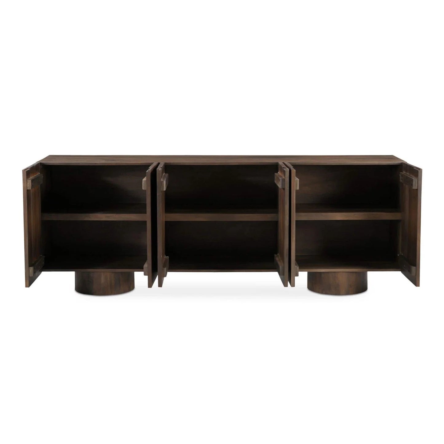 Luxury Neem Wood 6-Door Sideboard European Style for Villa