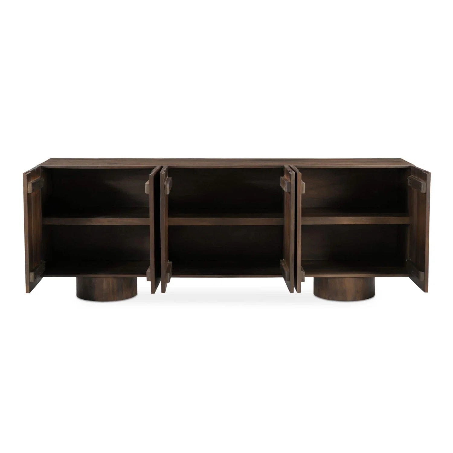 Luxury Neem Wood 6-Door Sideboard European Style for Villa
