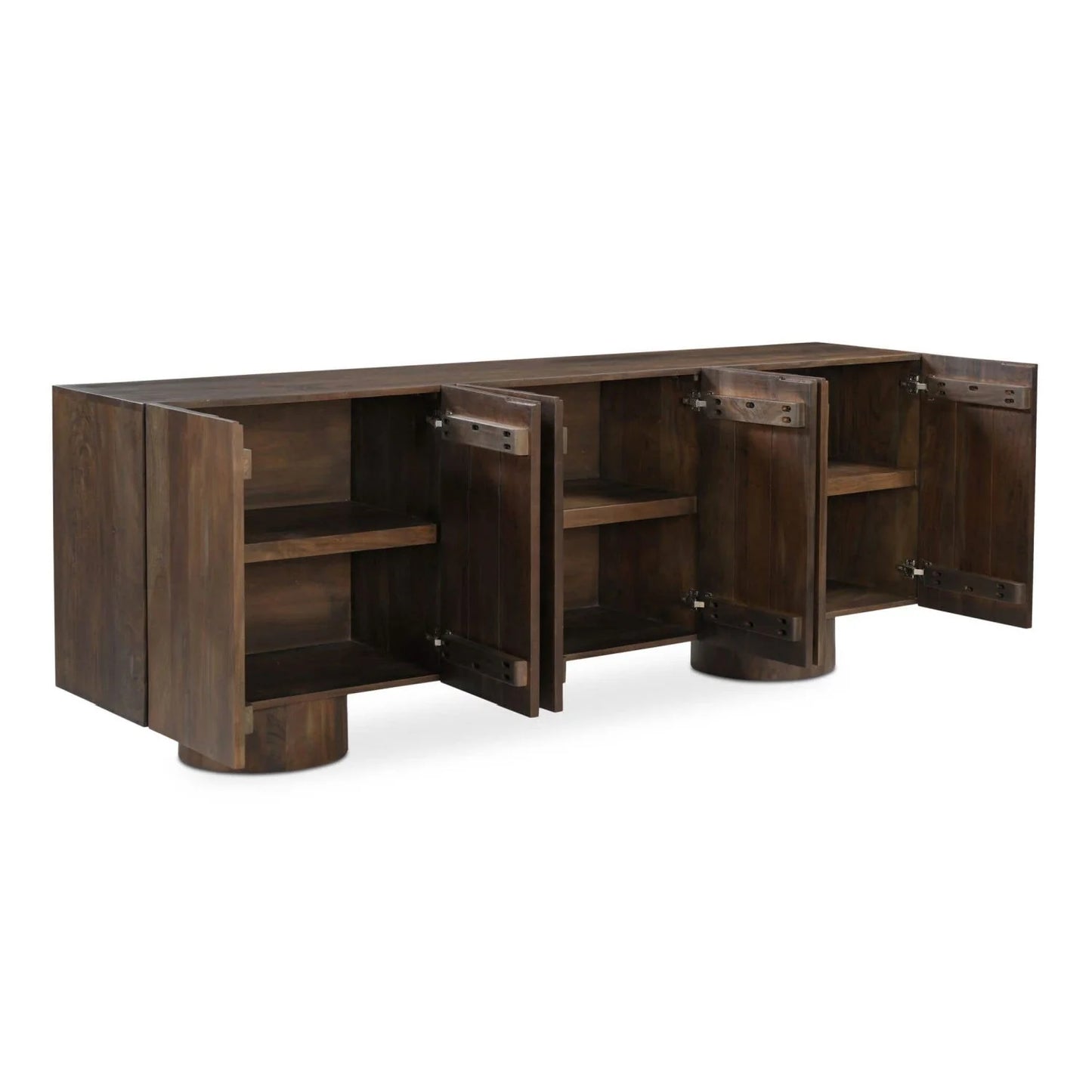 Luxury Neem Wood 6-Door Sideboard European Style for Villa