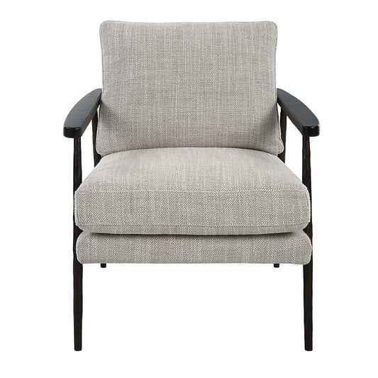 Luxury Neutral Fabric Accent Chair Modern Italian Style for Villa