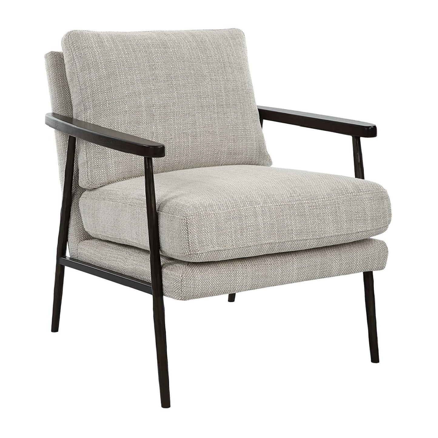 Luxury Neutral Fabric Accent Chair Modern Italian Style for Villa