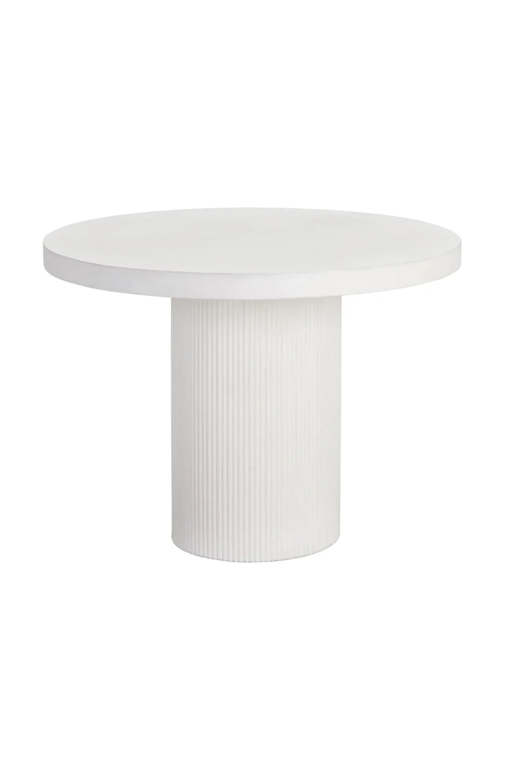 Luxury Nicolette White Concrete Round Dining Table Modern Italian Style for Villa