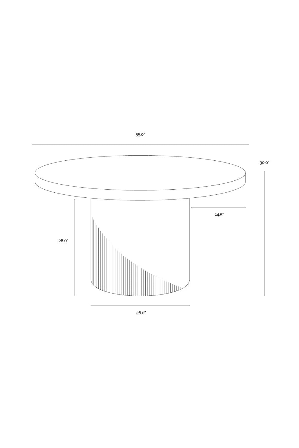 Luxury Nicolette White Concrete Round Dining Table Modern Italian Style for Villa