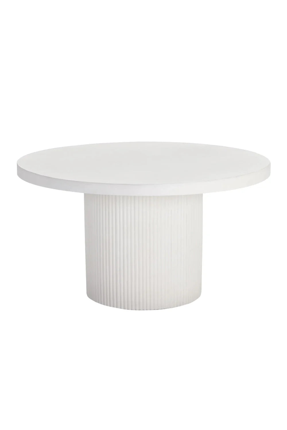 Luxury Nicolette White Concrete Round Dining Table Modern Italian Style for Villa