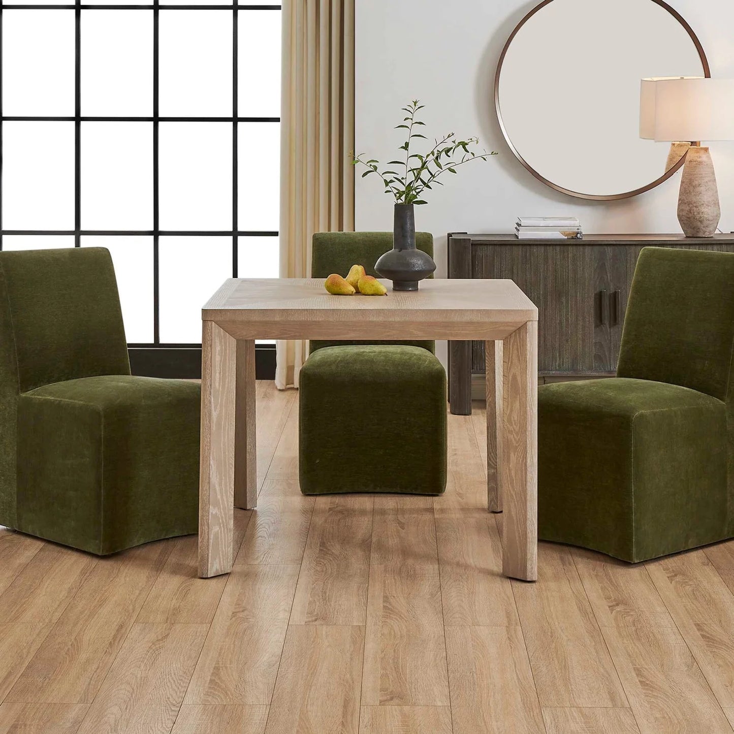 Luxury Noval White Oak Dining Table Modern Italian Style for Villa