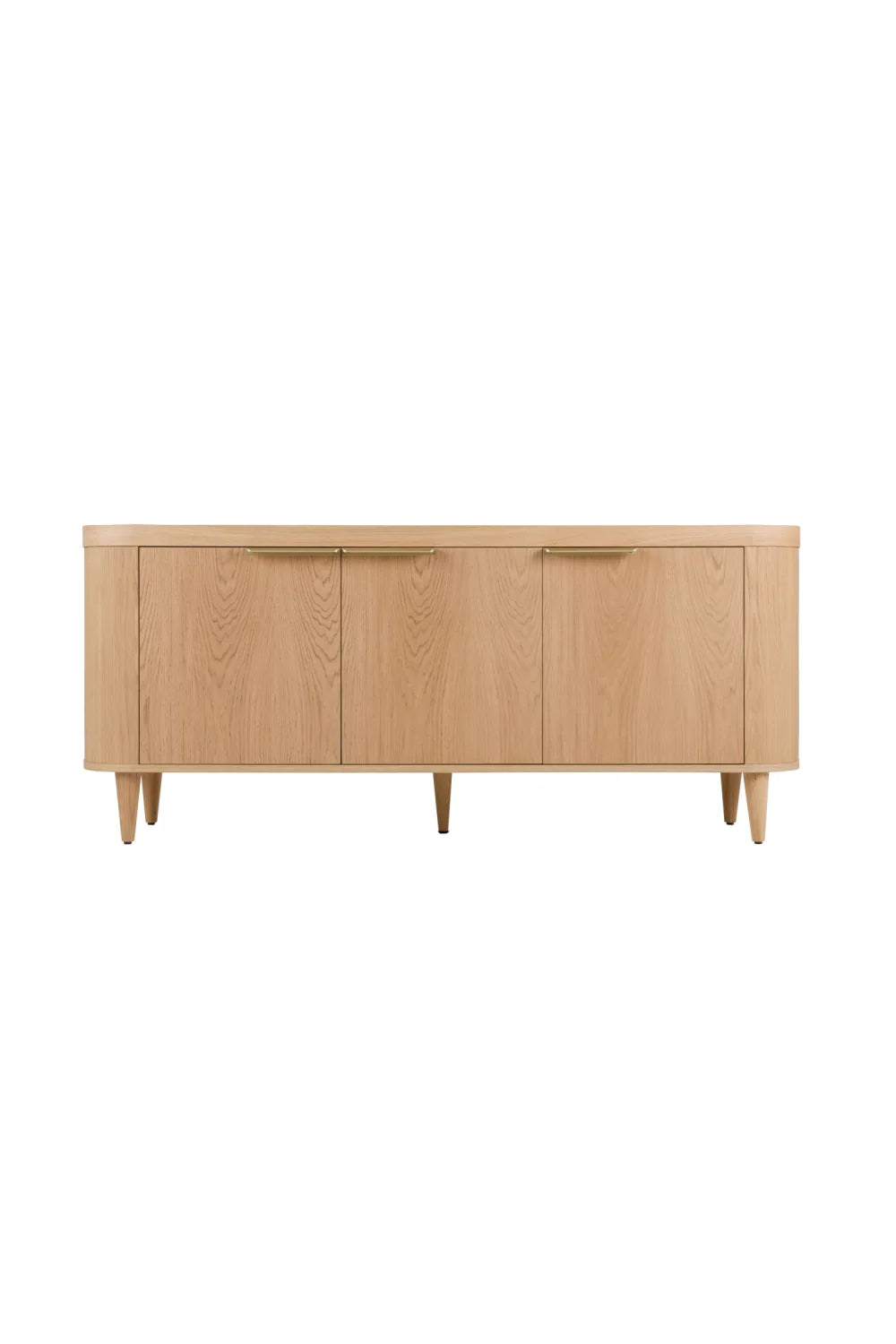 Luxury Oak 3-Door Sideboard European Style for Villa